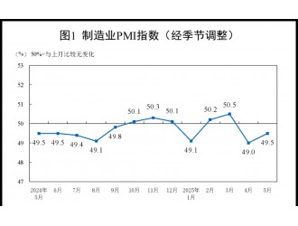 【数据发布】2025年5月中国采购经理指数运行情况