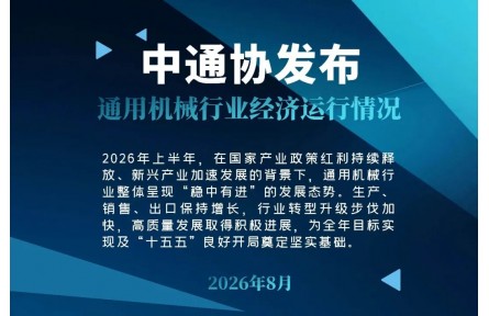 通用机械行业2026年上半年经济运行情况