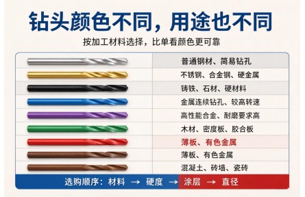 钻头还分颜色？它们有什么区别？怎么选择才好！